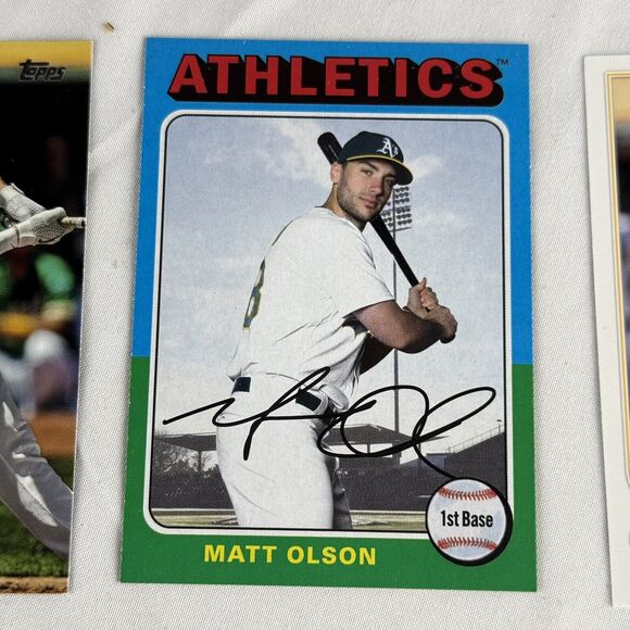 Oakland A’s 12 Card Lot NM Eric Chavez Auto Best Authentic Murphy RC Matt Olson - Picture 4 of 13